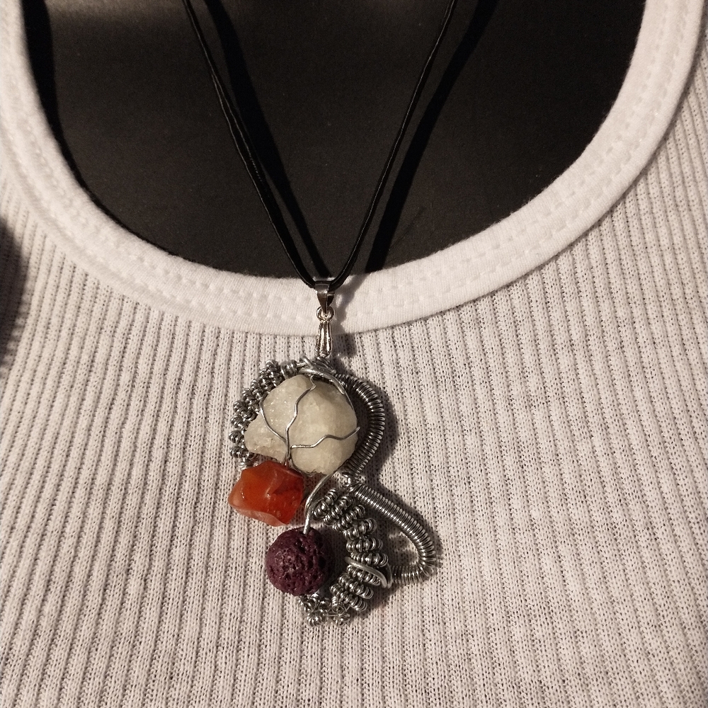 Wire wrapped pendant